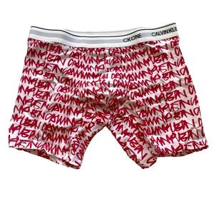 Calvin Klein New CK One Logo Red / White Boxer Brief Underwear NB2226 033